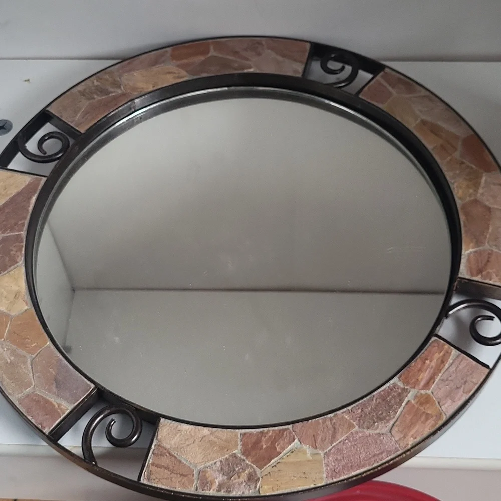 Pier 1 Imports Bronze Mirrored Vanity Tray for Cosmetics Perfumes or Toiletries